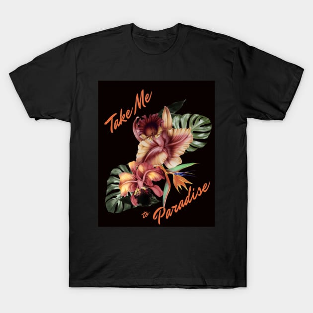 Tropical Paradise Florals T-Shirt by allthumbs